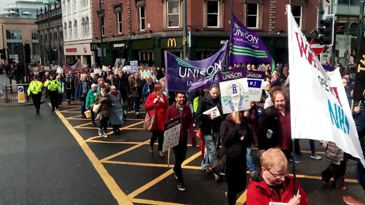 Save Our NHS protest march in Leeds