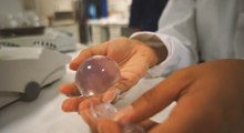Water bubble made from edible membrane spells end for plastic bottles