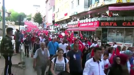 Bilecik'te 15 Temmuz Demokrasi ve Birlik yürüyüşü
