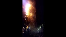Firefighters rescue residents of burning Grenfell Tower