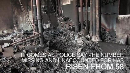 Grenfell Tower scene of destruction