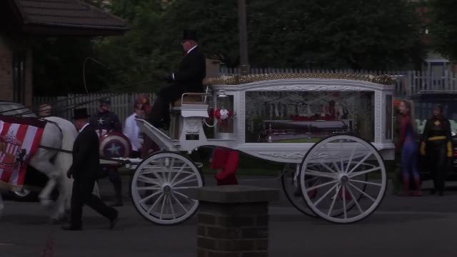 Thousands gather for the funeral of Bradley Lowery