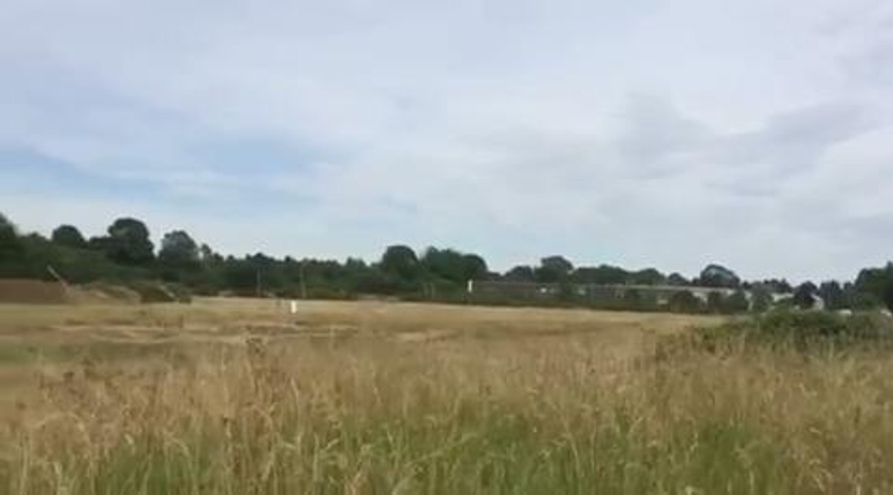 Controlled explosion in Rugby field