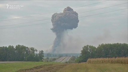 Huge explosion at Ukrainian ammunition depot