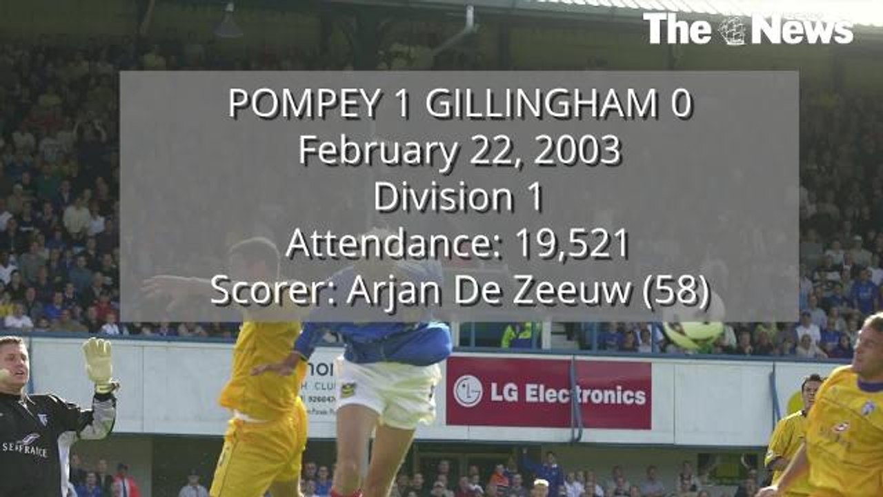 Pompey v Gillingham results