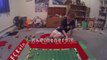 Timelapse video of Crawley boy building football stadium out of Lego