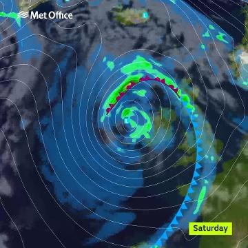 Track Storm Brian's path towards Northern Ireland
