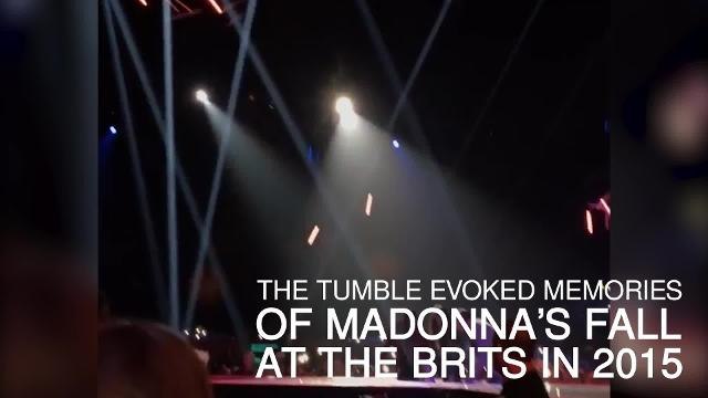 Gemma Collins dramatically falls off stage at the Radio 1 Teen Awards