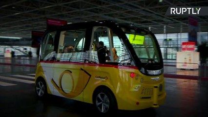 CeBIT Visitors Take a Ride on PostBus Self-Driving Shuttle