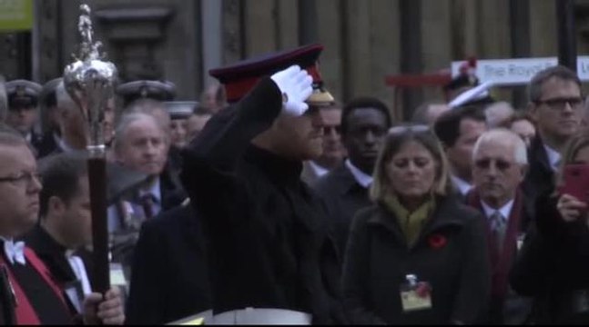 Prince Harry visits Field of Remembrance at Westminster Abbey