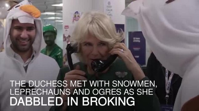 Duchess of Cornwall greeted by Donald Trump trio on broker charity day