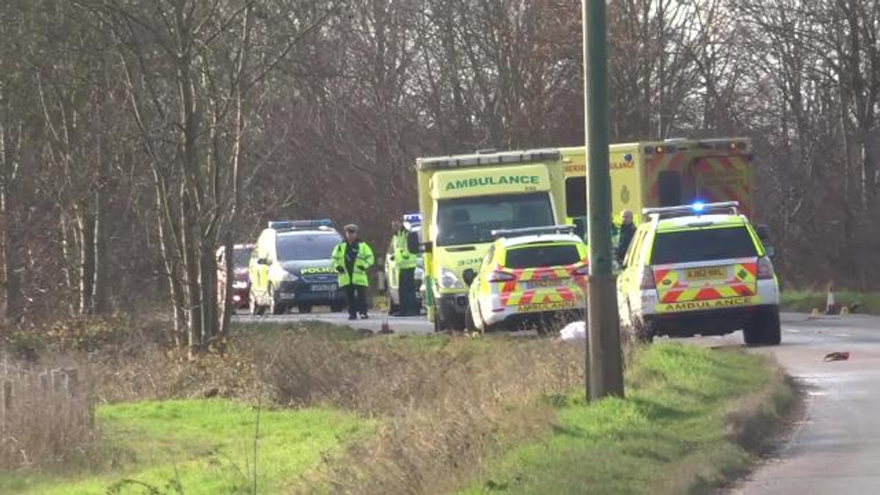 Yaxley crash scene
