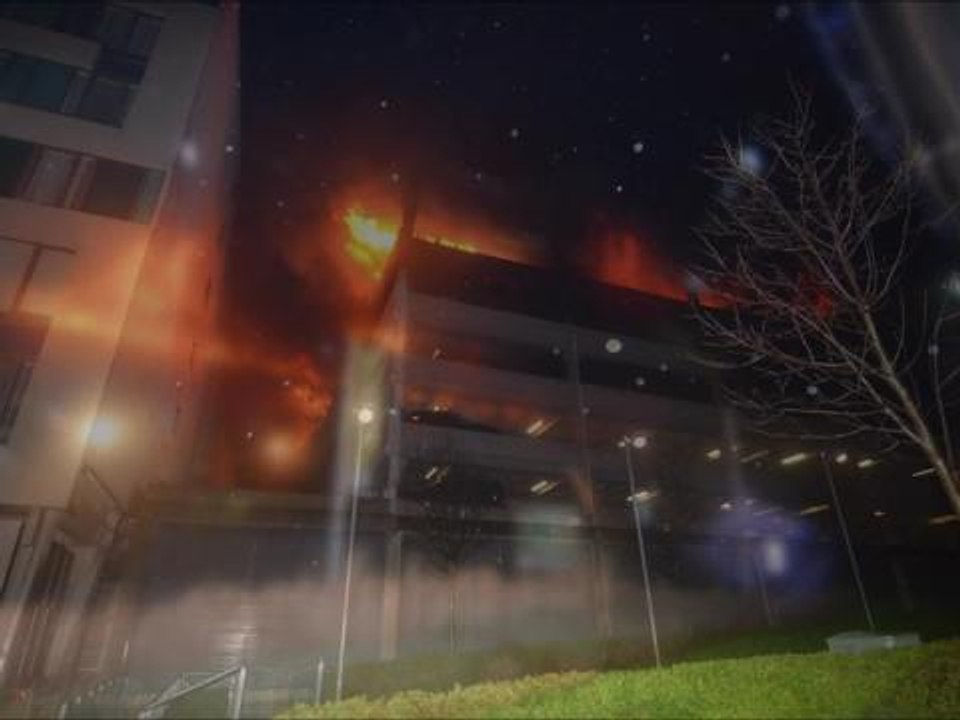 FIRE SERVICE PICTURES SHOW DESTRUCTION CAUSED BY LIVERPOOL CAR PARK BLAZE