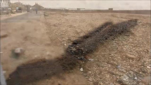 Debris left on Sunderland seafront following storms