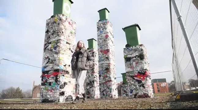 Recycling artwork Woodhouse Moor