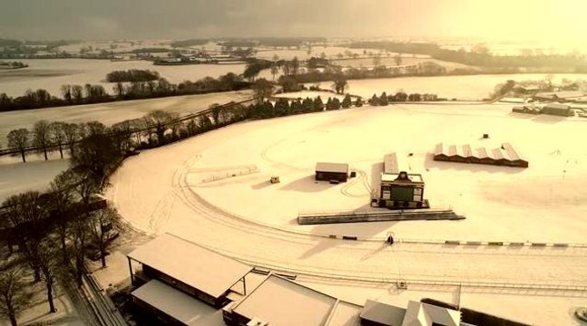 Drone footage of the Yorkshire Dales in the snow.