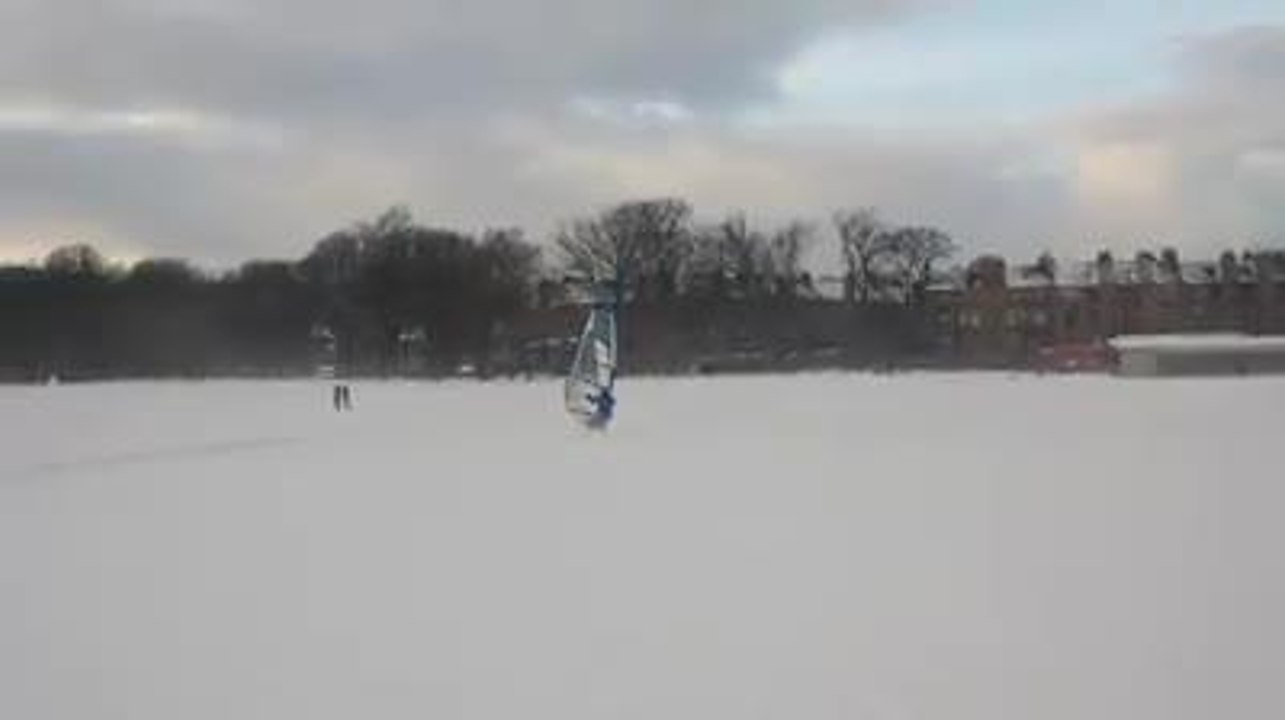 Holyrood Ranger Will enjoys windsurfing in snow...