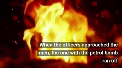 Petrol Bomb Thrown at Sheffield Police Officers - HIRES