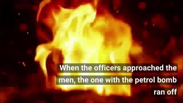 Petrol Bomb Thrown at Sheffield Police Officers - HIRES