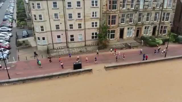 Edinburgh Marathon drone footage