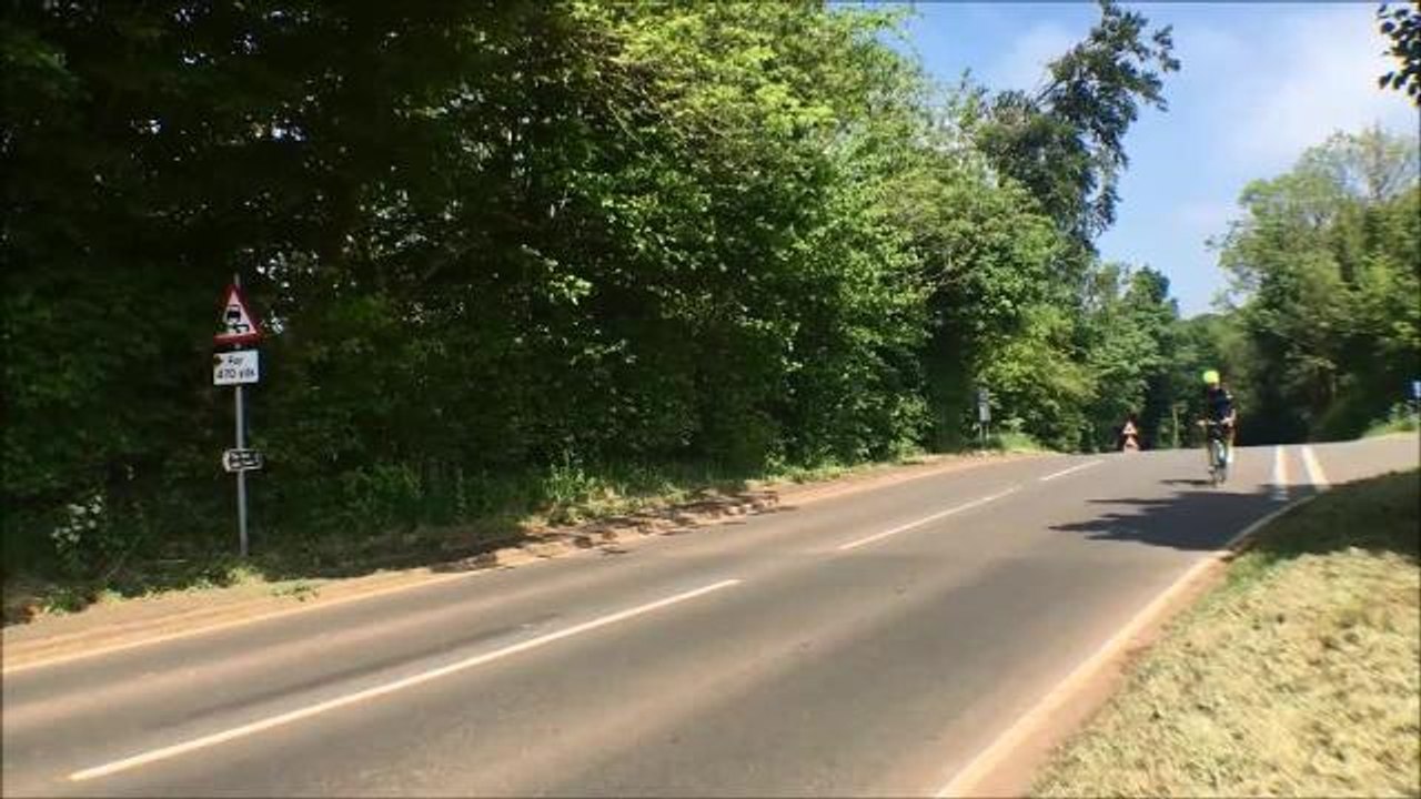 Warwickshire County Council leader cycles up Edge Hill