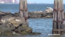 People flock to the beach for a relaxing day