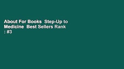 About For Books  Step-Up to Medicine  Best Sellers Rank : #3