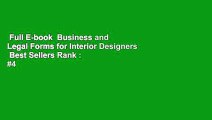 Full E-book  Business and Legal Forms for Interior Designers  Best Sellers Rank : #4