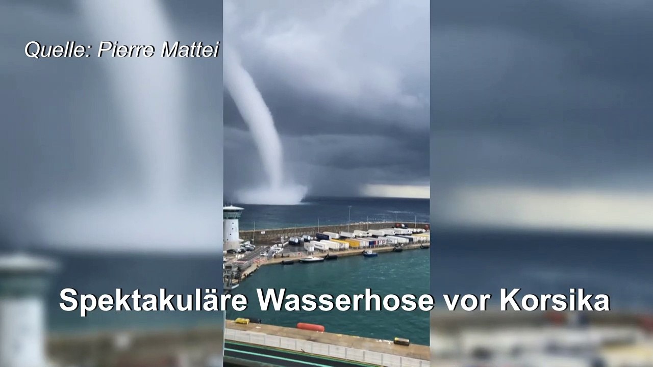 Spektakuläre Wasserhose vor Korsika
