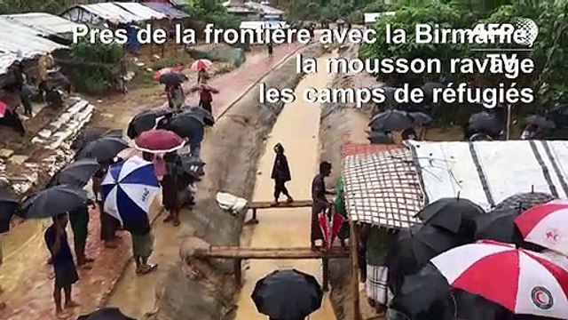 La mousson tue 10 personnes et détruit 5000 abris dans les camps de réfugiés de Rohingyas au Bangladesh