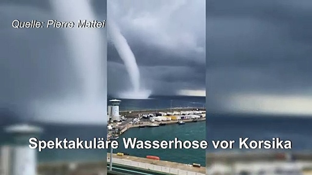 Spektakuläre Wasserhose vor Korsika