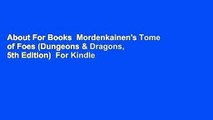 About For Books  Mordenkainen's Tome of Foes (Dungeons & Dragons, 5th Edition)  For Kindle