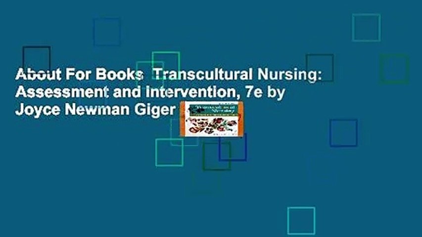 About For Books  Transcultural Nursing: Assessment and Intervention, 7e by Joyce Newman Giger EdD