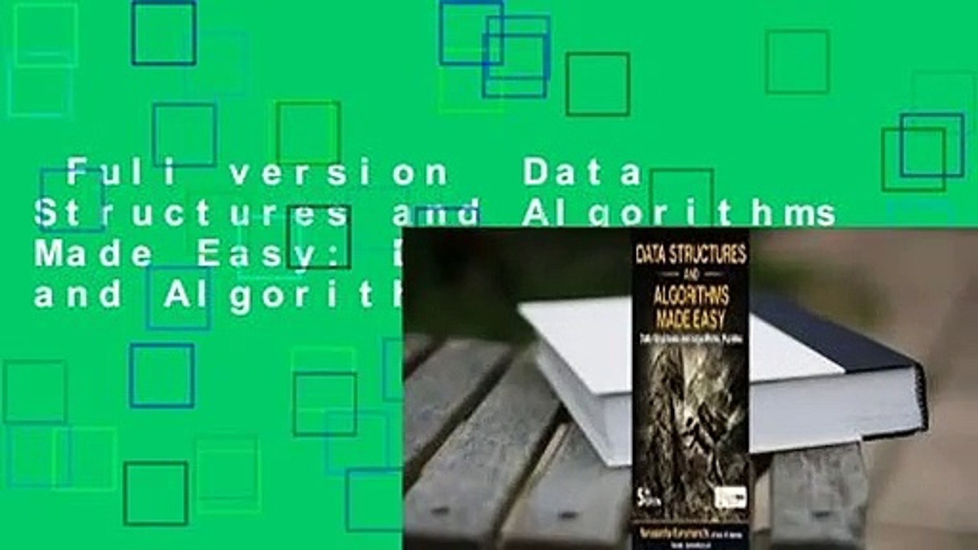 Full version  Data Structures and Algorithms Made Easy: Data Structures and Algorithmic Puzzles