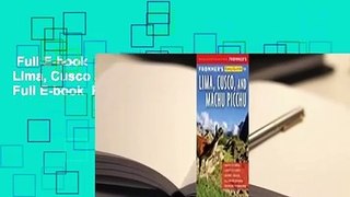 Full E-book  Frommer's EasyGuide to Lima, Cusco and Machu Picchu  Review  Full E-book  Frommer's