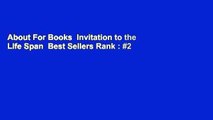 About For Books  Invitation to the Life Span  Best Sellers Rank : #2