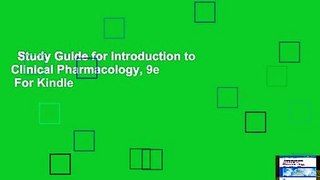 Study Guide for Introduction to Clinical Pharmacology, 9e  For Kindle