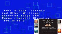 Full E-book  Letters and Other Writings: Selected Songs and Poems (Hackett Classics)  For Kindle