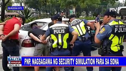 PNP, nagsagawa ng security simulation para sa SONA