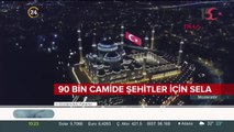 90 bin camide şehitler için sela