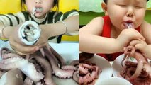 【OCTOPUS CHALLENGE】CHINA MUKBANG ASMR KIDS OCTOPUS EATING SHOW COMPILATION V3-#ASMR #MUKBANG