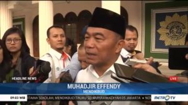 Hari Pertama Sekolah, Mendikbud Kunjungi SD Muhammadiyah 5 Kebayoran Baru