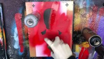 Deadpool by New York Street Artist. Spray Paint Art. Stencil Art