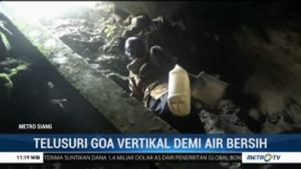 Kekeringan, Warga Pacitan Telusuri Goa Vertikal Demi Air Bersih