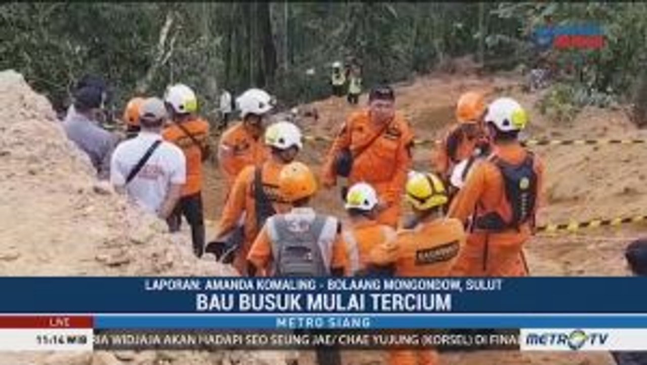 Bau Busuk Mulai Tercium dari Lubang Tambang yang Longsor di Bolmong