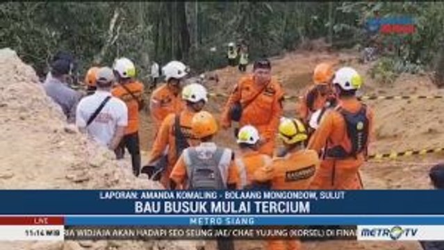 Bau Busuk Mulai Tercium dari Lubang Tambang yang Longsor di Bolmong