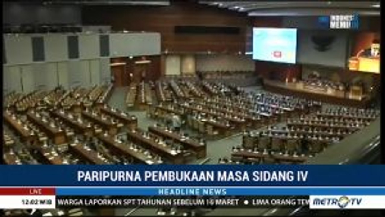 DPR Gelar Rapat Paripurna Pembukaan Masa Sidang IV