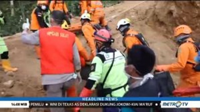 Tim SAR Temukan 8 Kantong Jenazah Korban Longsor Tambang
