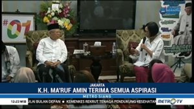 Ma'ruf Amin Serap Aspirasi Artis dan Influencer
