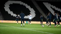 Neymar trains for Brazil at Stadium MK